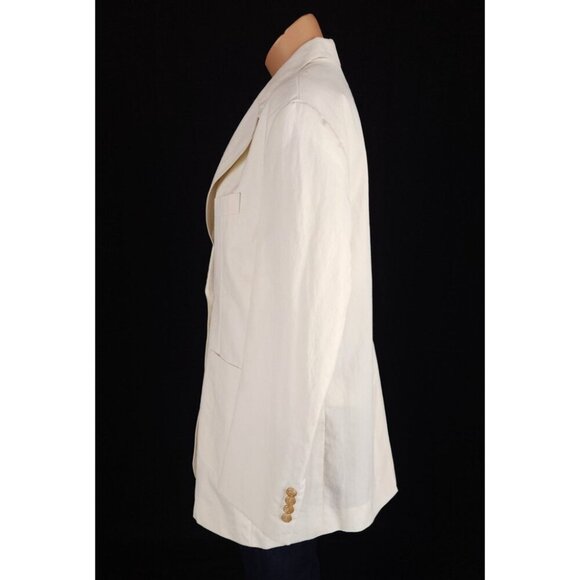 LOW CLASSIC Cotton Blazer Size S Womens Ivory Jacket $450 - Picture 7 of 16